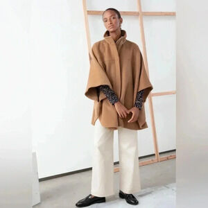 & Other Stories Tan Cape Jacket